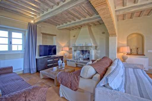 Wohnzimmer in der Villa Giacomo